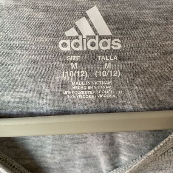 Girls 10/12 Adidas grey shirt - Picture 2 of 3